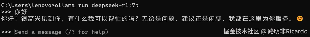 模型部署与对话示例